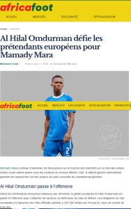 الهلال يطلب خدمات "مارا"